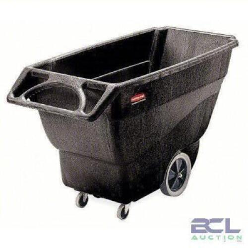 DESCRIPTION: (1) LOW MAINTENANCE PLASTIC TILT TRUCK BRAND/MODEL: RUBBERMAID COMMERCIAL #5M639 INFORMATION: BLACK, 20.4 CU FT CAPACITY RETAIL$: $1067.1