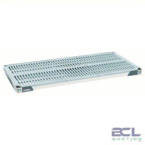 DESCRIPTION: (4) VENTILATED SHELF BRAND/MODEL: METRO #25X061 INFORMATION: POLYMER / STAINLESS STEEL, 1000 LB CAPACITY SIZE: 18" X 36" RETAIL$: $241.37