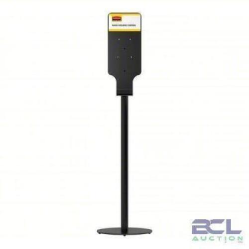 DESCRIPTION: (1) HAND SANITIZER DISPENSER STAND BRAND/MODEL: RUBBERMAID COMMERCIAL #55EP48 INFORMATION: BLACK, AUTOFOAM SERIES SIZE: 59-1/4" H RETAIL$