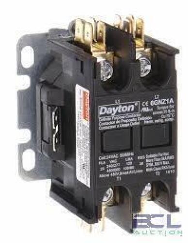 DESCRIPTION: (5) DEFINITE PURPOSE CONTACTOR BRAND/MODEL: DAYTON #6GNR0 INFORMATION: 2 POLE, 24 V AC, 60 HZ RETAIL$: $91.95 EA QTY: 5