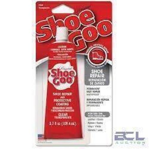 DESCRIPTION: (6) SHOE GOO BRAND/MODEL: E6000 #110011 INFORMATION: CLEAR SIZE: 3.7 FL OZ RETAIL$: $7.15 EA QTY: 6