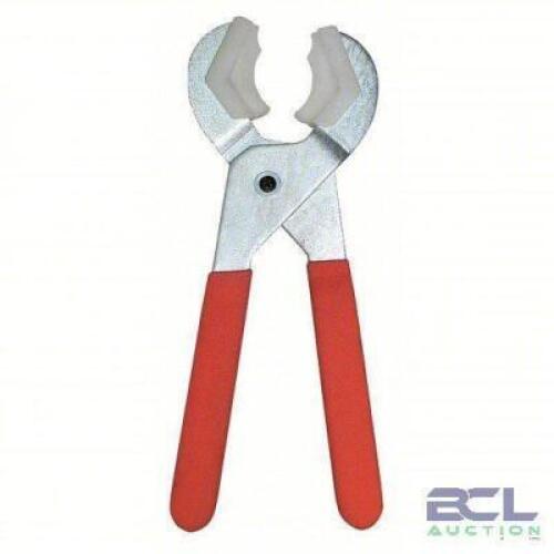 DESCRIPTION: (3) PLUMBING PLIERS BRAND/MODEL: PRODUCT NUMBER #34A519 INFORMATION: RED HANDLE SIZE: 1/8" TO 4-5/8" RETAIL$: $9.27 EA QTY: 3
