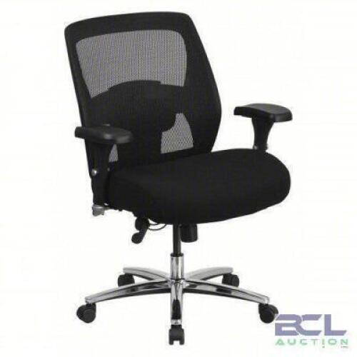 DESCRIPTION: (1) OFFICE CHAIR BRAND/MODEL: FLASH FURNITURE #420G56 INFORMATION: HERCULES, BLACK, FABRIC AND MESH SIZE: 22" RETAIL$: $415.05 EA QTY: 1