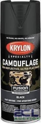 DESCRIPTION: (5) SPECIALTY SPRAY PAINT BRAND/MODEL: KRYLON INFORMATION: CAMOUFLAGE, FLAT SIZE: 11 OZ RETAIL$: $11.99 EA QTY: 5