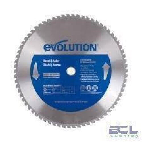 DESCRIPTION: (2) SAW BLADES BRAND/MODEL: EVOLUTION INFORMATION: STEEL, 70 TEETH SIZE: 15" RETAIL$: $100.00 EA QTY: 2