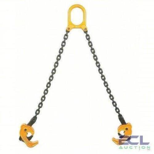 DESCRIPTION: (1) DRUM SLING BRAND/MODEL: DAYTON #21VG32 INFORMATION: 2 GRIP POINTS, METAL, VERTICAL, YELLOW SIZE: FOR 30 GAL/55 GAL/85 GAL DRUM CAPACI