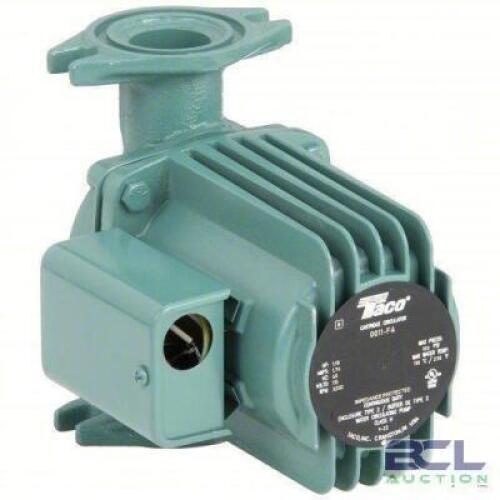 DESCRIPTION: (1) HYDRONIC CIRCULATING PUMP BRAND/MODEL: TACO #4PC78 INFORMATION: STD, TACO, FLANGED, 1/8 HP, 31 FT MAX. HEAD, 6 1/2 IN FACE TO FACE RE