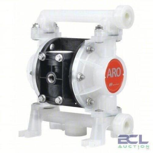 DESCRIPTION: (1) DOUBLE DIAPHRAGM PUMP BRAND/MODEL: ARO #5XA66 INFORMATION: AIR, POLYPROPYLENE, BOLT, 3/8 IN FLUID CONNECTION SIZE, NPT, PTFE, PTFE RE