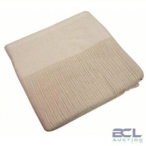 DESCRIPTION: (5) THERMAL BLANKET BRAND/MODEL: R & R TEXTILE #5TAC7 INFORMATION: BEIGE, COTTON FABRIC SIZE: 66" x 90" RETAIL$: $31.89 EA QTY: 5