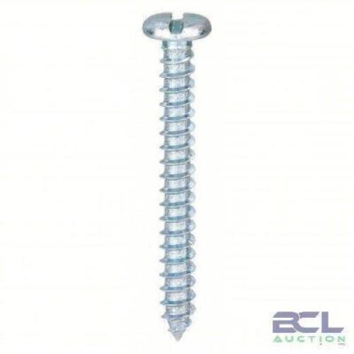 DESCRIPTION: (2) BOXES OF (25) PACKS OF (100) SHEET METAL SCREWS BRAND/MODEL: PRODUCT NUMBER #2DV82 INFORMATION: STEEL, ZINC PLATED, PAN, SLOTTED SIZE