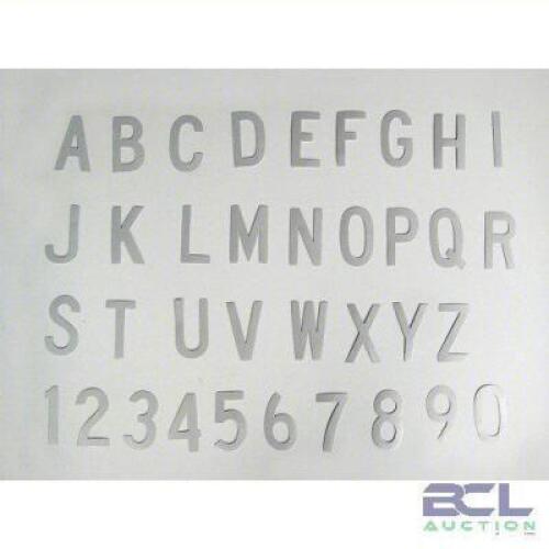 DESCRIPTION: (10) LETTER LABEL KIT BRAND/MODEL: PRODUCT NUMBER #23Y057 SIZE: 6" CHARACTER HEIGHT RETAIL$: $146.63 EA QTY: 10