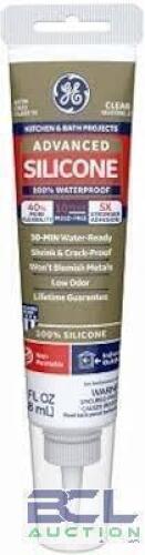 DESCRIPTION: (2) CASES OF (12) KITCHEN AND BATH ADVANCED SILICONE BRAND/MODEL: GE INFORMATION: CLEAR SIZE: 2.8 FL OZ RETAIL$: $100.00 EA QTY: 2