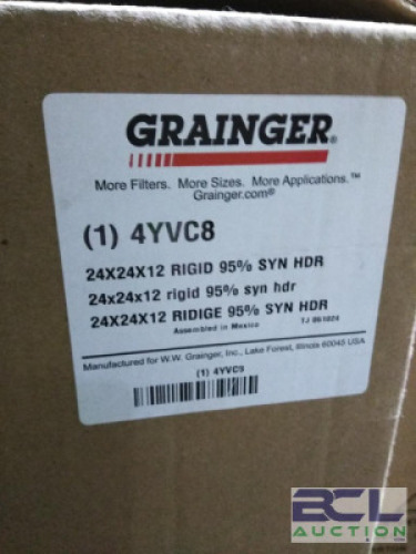 DESCRIPTION: (1) RIGID CELL AIR FILTER BRAND/MODEL: AIR HANDLER #4YVC8 SIZE: 24X24X12 RETAIL$: $198.40 EA QTY: 1