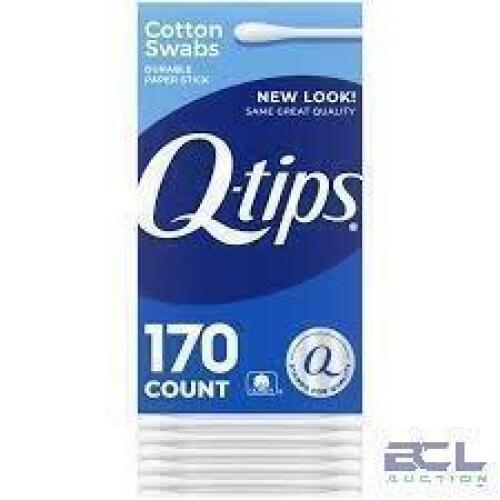 DESCRIPTION: (2) PACKS OF (6) COTTON SWABS BRAND/MODEL: Q-TIPS SIZE: 170 PER PACK RETAIL$: $24.00 EA QTY: 2