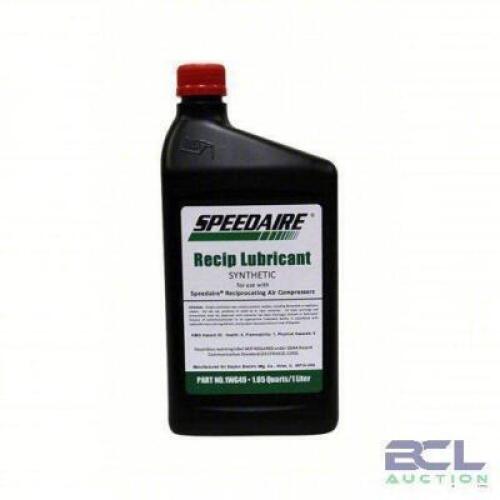 DESCRIPTION: (4) RECIP LUBRICANT BRAND/MODEL: SPEEDAIRE #1WG49 SIZE: 1 QT RETAIL$: $40.00 EA QTY: 4