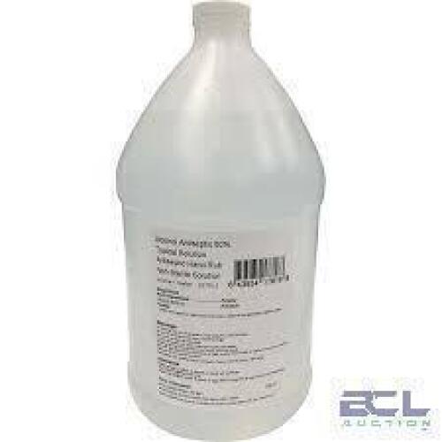 DESCRIPTION: (2) ALCOHOL ANTISEPTIC BRAND/MODEL: TOPICAL SOLUTION HAND RUB INFORMATION: 80% SIZE: 1 GALLON RETAIL$: $40.00 EA QTY: 2