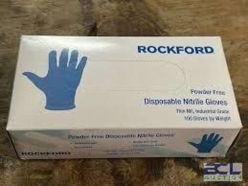 DESCRIPTION: (6) PACKS OF (100) POWDER FREE DISPOSABLE NITRILE GLOVES BRAND/MODEL: ROCKFORD #11426830 SIZE: SMALL RETAIL$: $15.00 EA QTY: 6