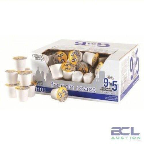 DESCRIPTION: (1) CASE OF (115) COFFEE FRENCH ROAST POD BRAND/MODEL: 9 TO 5 #40TU79 SIZE: 0.25 OZ RETAIL$: $87.19 EA QTY: 1
