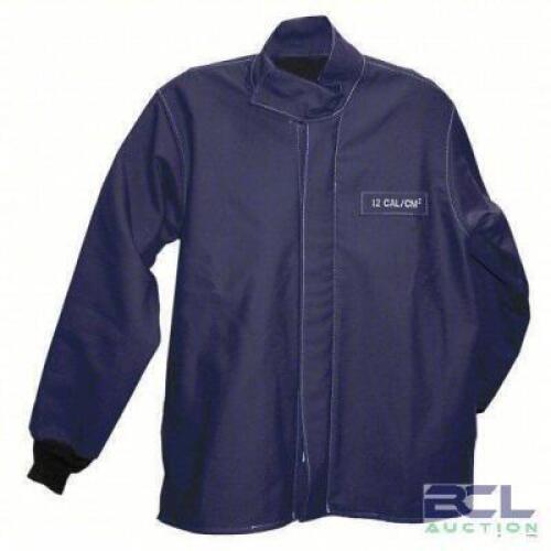 DESCRIPTION: (3) FIRE RESISTANT JACKET BRAND/MODEL: SALISBURY #40N603 INFORMATION: NAVY BLUE, REGULAR, COTTON, 2 PPE CAT SIZE: SMALL RETAIL$: $179.00