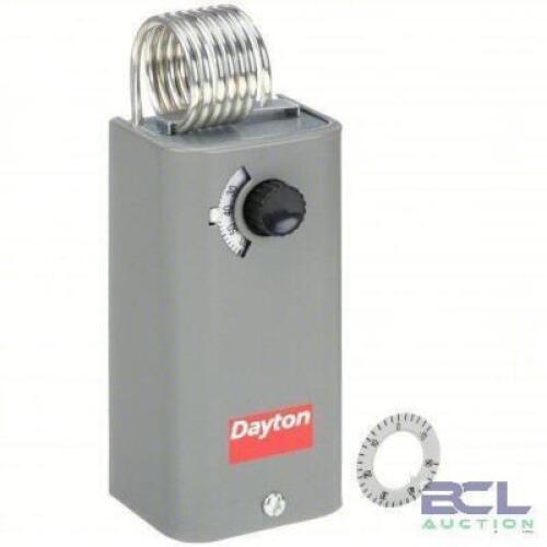 DESCRIPTION: (1) LINE VOLT MECHANICAL TSTAT BRAND/MODEL: DAYTON #1UHH2 INFORMATION: HEAT OR COOL SIZE: 30&deg; to 110&deg;F, RETAIL$: $134.91 EA QTY: 1