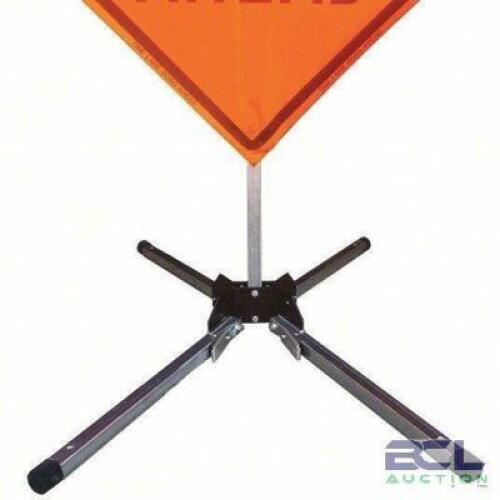 DESCRIPTION: (1) SIGN STAND, ROLL UP BRAND/MODEL: EASTERN METAL SIGNS AND SAFETY #23Y987 SIZE: 36X36X48X48 RETAIL$: $308.64 EA QTY: 1