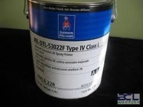 DESCRIPTION: (4) ENHANCED CORROSION 2K EPOXY PRIMER BRAND/MODEL: SHERWIN WILLIAMS #MIL-DTL-53022 F INFORMATION: LIGHT GRAY SIZE: 1 GALLON RETAIL$: $75