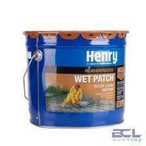 DESCRIPTION: (1) RUBBERIZED WET PATCH ROOF CEMENT LEAK REPAIR BRAND/MODEL: HENRY #208R SIZE: 5 GALLON RETAIL$: $115.49 QTY: 1