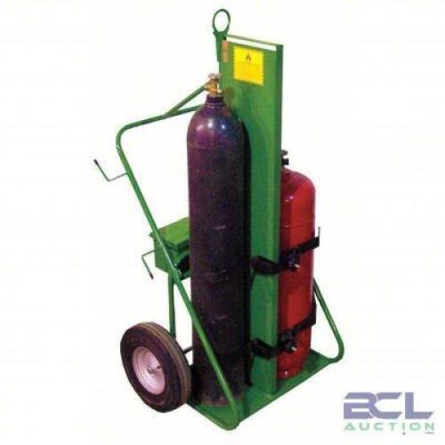 DESCRIPTION: (1) WELDING CYLINDER CART BRAND/MODEL: SAFTCART/5WXF3 INFORMATION: 2 CYLINDER CAPACITY, 780LB LOAD CAPACITY RETAIL$: $1,157.37 SIZE: 12 1