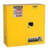 DESCRIPTION: (1) FLAMMABLE LIQUID STORAGE CABINET BRAND/MODEL: JUSTRITE #893000 INFORMATION: YELLOW SIZE: 30 GAL, 43 IN X 18 IN X 44 IN RETAIL$: $1355 - 5