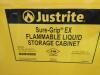 DESCRIPTION: (1) FLAMMABLE LIQUID STORAGE CABINET BRAND/MODEL: JUSTRITE #893000 INFORMATION: YELLOW SIZE: 30 GAL, 43 IN X 18 IN X 44 IN RETAIL$: $1355 - 6