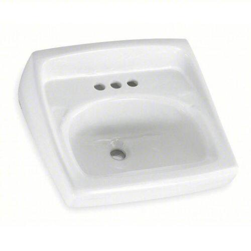 DESCRIPTION: (1) LAVATORY SINK BRAND/MODEL: AMERICAN STANDARD #15W679 INFORMATION: AMERICAN STD, LUCERNE(TM), WHITE, VITREOUS CHINA, 3 FAUCET HOLES RE