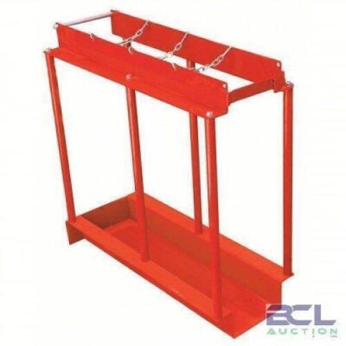 DESCRIPTION: (1) PALLET TRUCK CADDY FOR CYLINDERSBRAND/MODEL: DAYTON #10U482INFORMATION: 4 CYLINDERS, 9 1/2 IN COMPATIBLE CYLINDER DIA, STEELSIZE: 39" X 16" X 39"RETAIL$: $682.42 EAQTY: 1