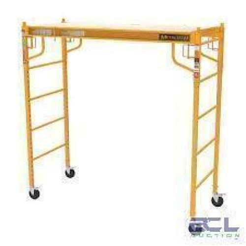 DESCRIPTION: (1) SCAFFOLDING PLATFORMBRAND/MODEL: METALTECH #I-CISCINFORMATION: YELLOW AND WOOD, 110 LB, 1000 LB CAPACITYSIZE: 6', 12' REACHRETAIL$: $200.26 EAQTY: 1
