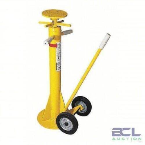 DESCRIPTION: (1) TRAILER STABILIZING JACK BRAND/MODEL: DAYTON #1F144 INFORMATION: YELLOW, SPIN TOP, 40000 LB CAPACITY SIZE: 39" RETAIL$: $329.43 EA QT