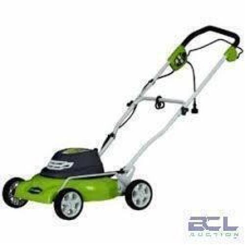 DESCRIPTION: (1) ELECTRIC LAWN MOWER BRAND/MODEL: GREENWORKS INFORMATION: GREEN, 2 IN 1 SIZE: 18" RETAIL$: $116.55 EA QTY: 1