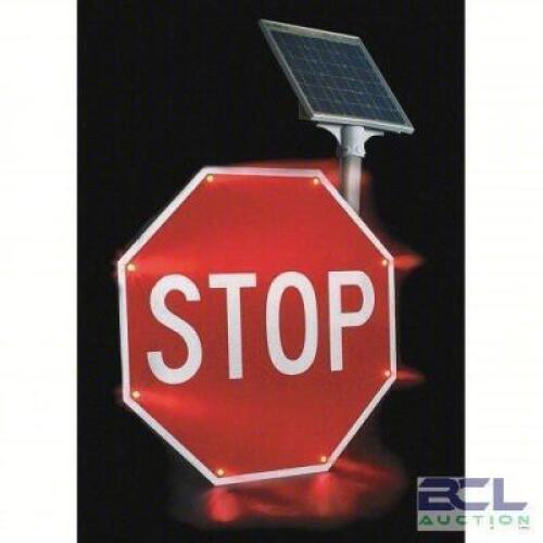 DESCRIPTION: (1) STOP SIGN BRAND/MODEL: TAPCO #3YPF8 INFORMATION: LED, ALUMINUM, DIAMOND GRADE SIZE: 30" X 30" RETAIL$: $1725.16 EA QTY: 1