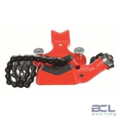 DESCRIPTION: (1) BENCH CHAIN VISE BRAND/MODEL: RIDGID #1VUW2 INFORMATION: ORANGE SIZE: 1/4 TO 6 IN PIPE CAPACITY 4.5 OVER ALL HEIGHT RETAIL$: $600.00