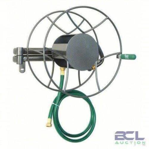 DESCRIPTION: (1) WALL MOUNT SWIVEL REEL BRAND/MODEL: YARD BUTLER #45TR68 RETAIL$: $135.87 EA QTY: 1