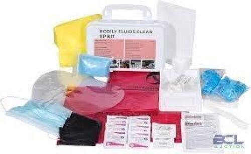 DESCRIPTION: (3) BODILY FLUID CLEAN UP KIT BRAND/MODEL: BNSF RAILWAY #32LA66 INFORMATION: FIRST AID KIT RETAIL$: $18.95 EA QTY: 3