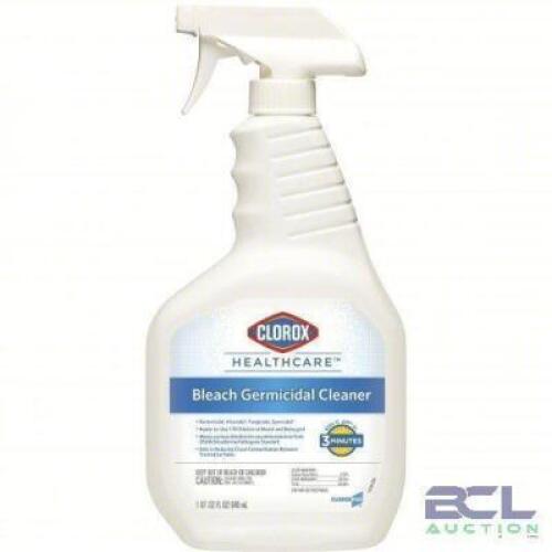 DESCRIPTION: (6) BLEACH GERMICIDAL CLEANER BRAND/MODEL: CLOROX HEALTHCARE #6VDE6 SIZE: 22 FL OZ RETAIL$: $84.98 EA QTY: 6