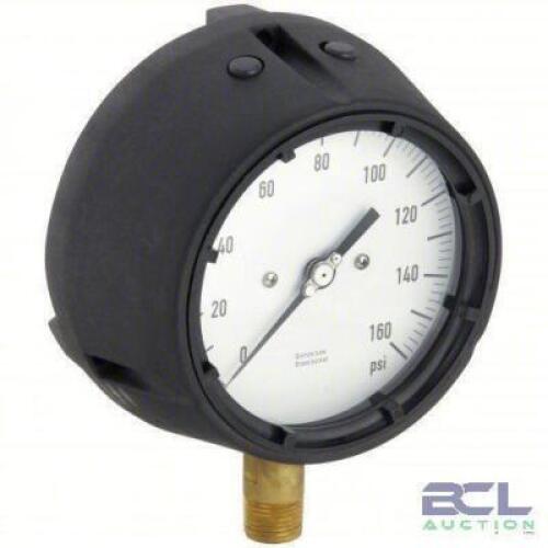 DESCRIPTION: (1) INDUSTRIAL PRESSURE GAUGE BRAND/MODEL: 36JV30 INFORMATION: 0-160 PSI SIZE: 4.5 DIAL 1/2 NPT MALE BOTTOM RETAIL$: $177.43 EA QTY: 1
