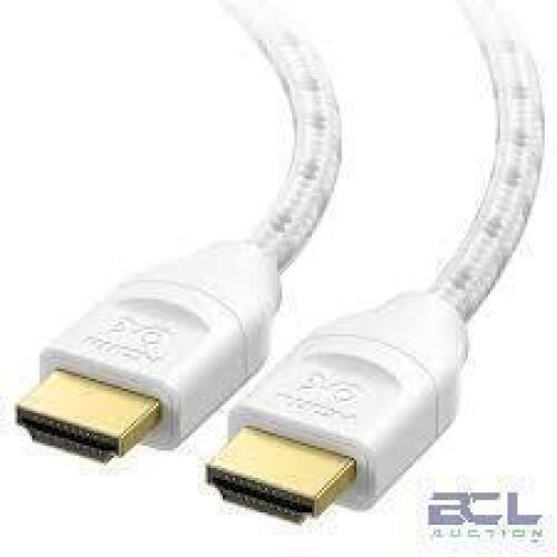 DESCRIPTION: (5) ULTRA HIGH SPEED HDMI CABLE BRAND/MODEL: INSTEN INFORMATION: WHITE SIZE: 8K, 10' RETAIL$: $12.99 EA QTY: 5