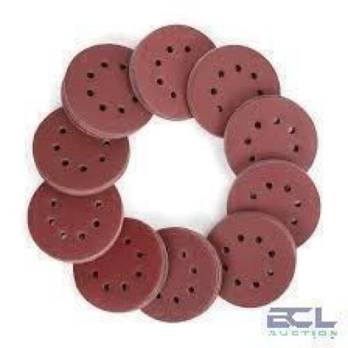 DESCRIPTION: (5) BOXES OF (50) SANDING DISCS BRAND/MODEL: PRODUCT NUMBER #310P120X-05000 INFORMATION: NO HOLES, RED, 120 GRIT SIZE: 2" RETAIL$: $34.48