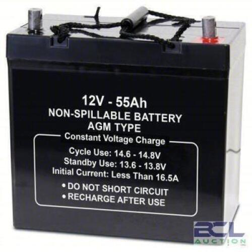 DESCRIPTION: (1) SEALED LEAD ACID BATTERY BRAND/MODEL: 2UKL5 INFORMATION: 12V, 55AH RETAIL$: $200.00 EA QTY: 1