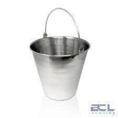 DESCRIPTION: (3) STAINLESS BUCKETS BRAND/MODEL: 616J35 SIZE: 12 QT RETAIL$: $20.00 EA QTY: 3