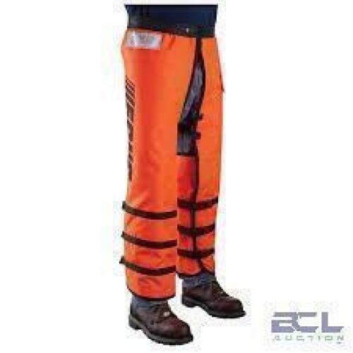 DESCRIPTION: (2) PAIR OF SAFETY CHAPSBRAND/MODEL: POWERCARESIZE: ONE SIZE FITS MOSTRETAIL$: $93.48 EAQTY: 2