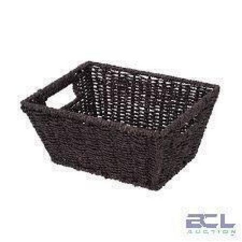 DESCRIPTION: (2) BASKETS BRAND/MODEL: MAINSTAYS INFORMATION: (1) LARGE RECTANGLE WIRE BASKET, (1) OVAL SEAGRASS BASKET SIZE: LARGE BASKETS RETAIL$: $4