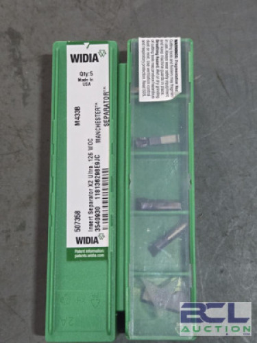 DESCRIPTION: (20) "SEPARATOR" X2 ULTRA CARBIDE GROOVING INSERTS BRAND/MODEL: WIDIA 3540929 SIZE: .126" WOC RETAIL$: $243.60 QTY: 20