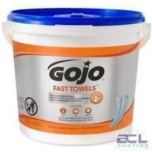 DESCRIPTION: (1) FAST TOWELS HAND AND SURFACE TOWELS BRAND/MODEL: GOJO INDUSTRIES #782L04 INFORMATION: CITRUS SIZE: 9X10 RETAIL$: $70.00 TOTAL QTY: 1