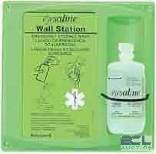 DESCRIPTION: (1) EMERGENCY EYEWASH WALL STATION BRAND/MODEL: EYESALINE RETAIL$: $54.95 EA QTY: 1